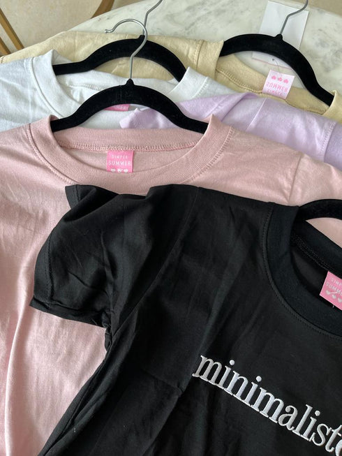 Minimaliste Printed Crop Tops T-shirts